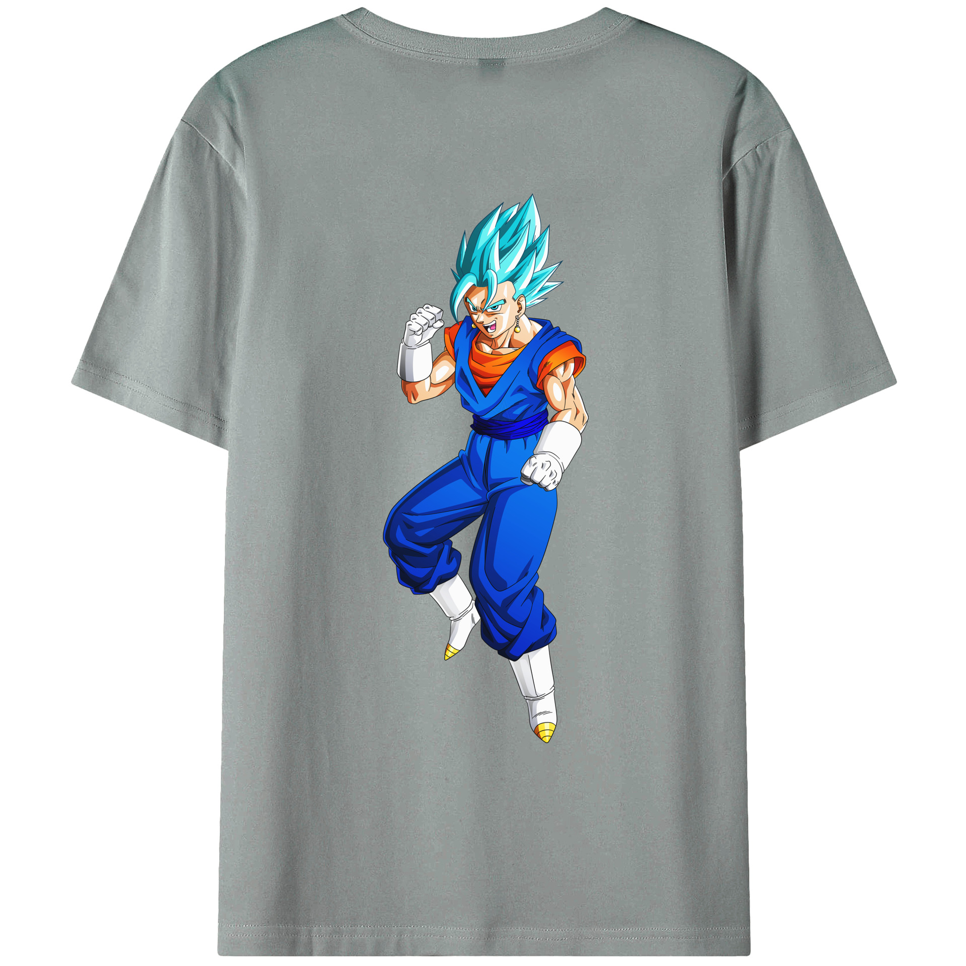 （画像用） ドラゴンボール ベジット DRAGON BALL Vegetto 綿100％ メンズ半袖Tシャツ（バックプリント） 通気性